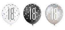 Ballonnen Black & Silver Glitz ''18''