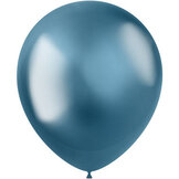 Ballonnen Chroom blauw 33cm - 10 stuks