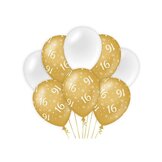 Ballonnen goud/wit 16