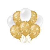 Ballonnen goud/wit 21