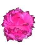 Bloem + glitter en ijzerdraad pink