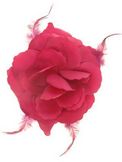Bloemendecoratie veren hot pink 10x10cm