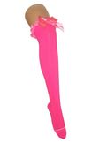 Britney kousen + strik fluor pink microfibre