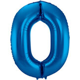 Cijfer ballon voor helium 0 t/m 9Royal blue, per stuk