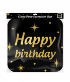 Classy party decoration signs - Huldeschild Happy birthday