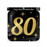 Classy party decoration signs - Huldeschild 80 jaar