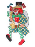 Clowndeco clown + saxofoon 60cm