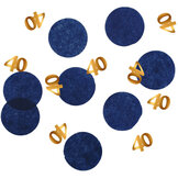 Confetti Elegant Blue 40 Jaar