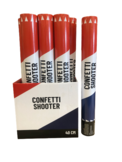 Confetti Shooter Medium - Rood Wit Blauw. 40 CM