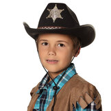 Cowboy hoed - Sheriff Zwart - Kinderen