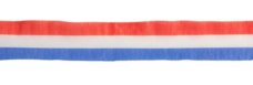 Crêpe slinger op rol rood/wit/blauw