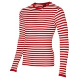 Dorus t-shirt, lange mouw, rood/wit, unisex