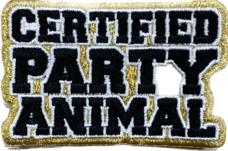 Embleem 'Certified Party Animal'