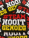 Embleem #Team Nooit Genoeg