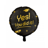 Folieballon geslaagd yes you did it!