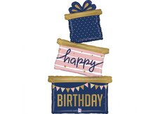 Folieballon Happy Birthday - Navy Gifts