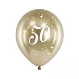 Glossy Goud Ballonnen Bedrukt 50 - 12 inch 30 cm - 6 stuks