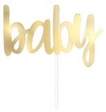 Gold foil ´Baby´ Baby Shower Cake Topper