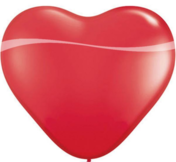 Hart ballon latex 3ft 90 cm rood