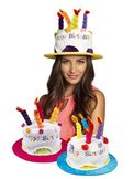 Hoed Cream cake 'Happy Birthday' 3 kleuren