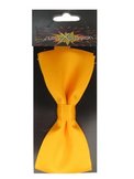 Tijdelijk uitverkocht Luxe strik satijn geel 12 x 6.5 cm