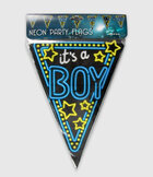 Neon Party flag - It's a boy