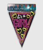 Neon Party flag - It's a girl