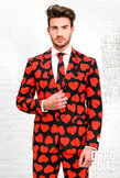 OppoSuits Kings of Hearts Kostuum, black/red print