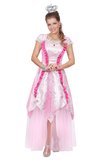 Prinses jurk roze, middeleeuws, renaissance kostuum