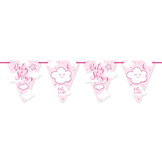 Roze Vlaggenlijn Babyshower Meisje