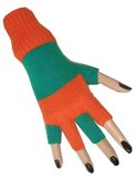 Vingerloze handschoenen oranje/groen