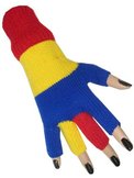 Vingerloze handschoenen Rood/Geel/Blauw