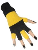 vingerloze handschoenen zwart/geel