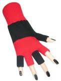 vingerloze handschoenen zwart/rood