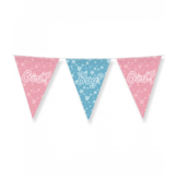 Vlaggenlijn gender reveal Blauw/Roze