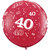 40 jaar robijn ballon rood 90 cm