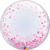 Deco bubble ballon confetti print roze 24inch.