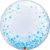 Deco bubble ballon Confetti blauw print 24inch.